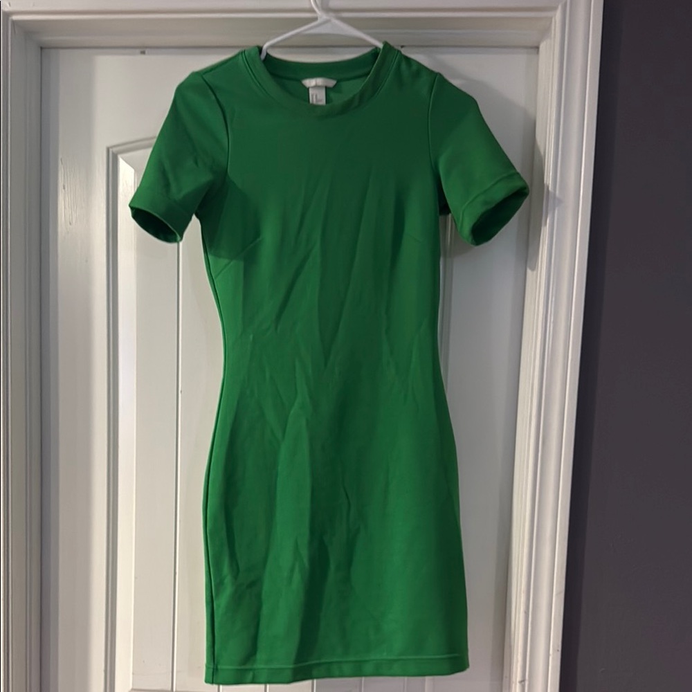H&M Green Mini Dress